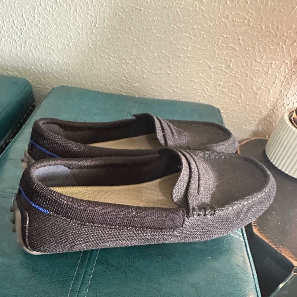Rothy's Black and Blue Loafers